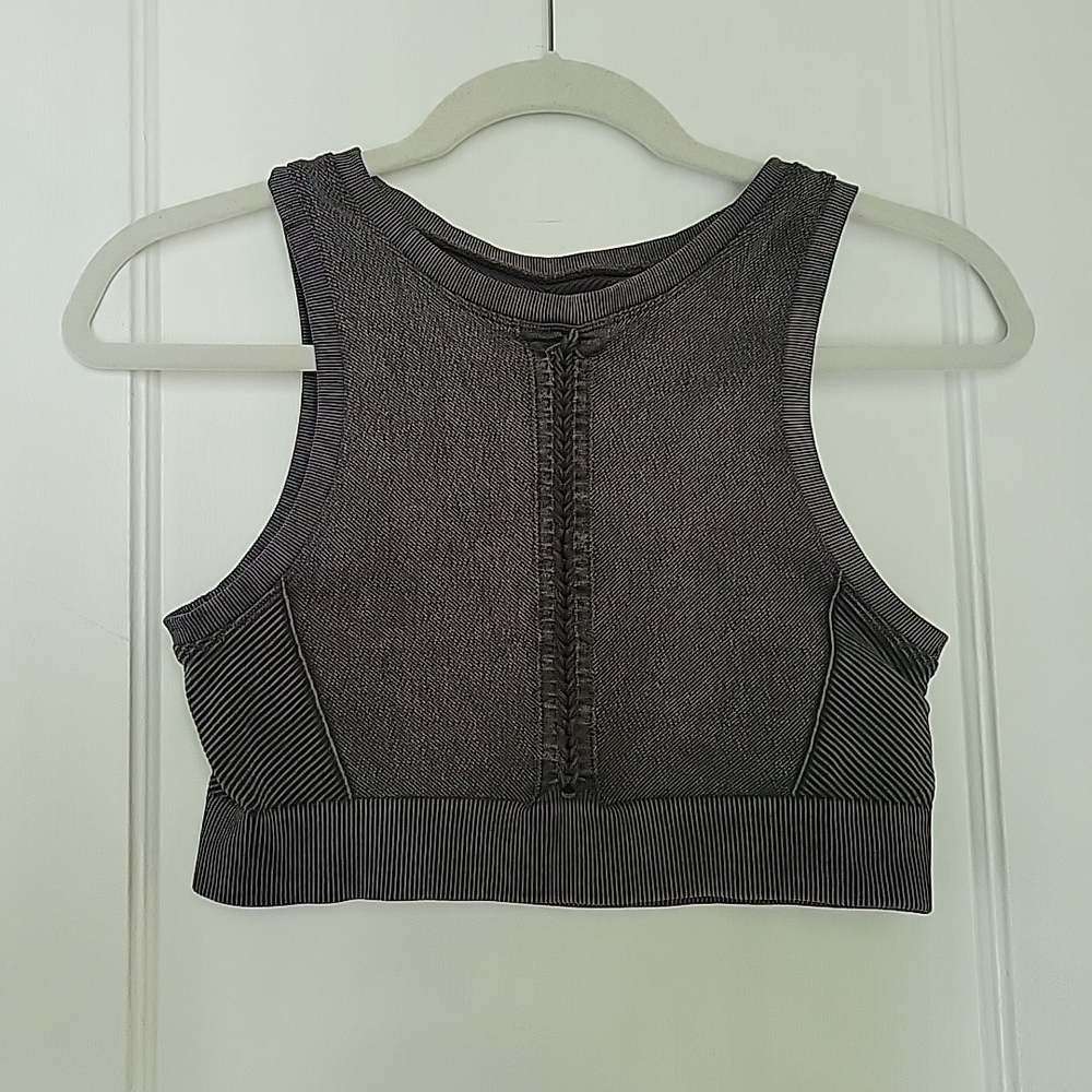 Offline By Aerie Charcoal Gray Sports Bra Womens Size M